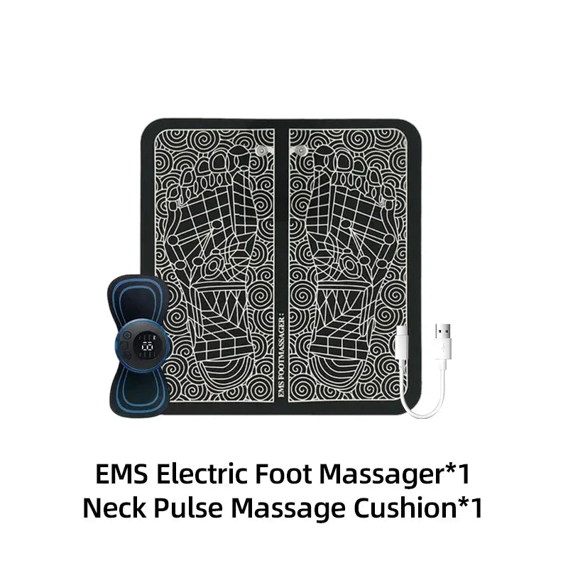 Foot Massager EMS Electric Pad Feet Acupoints Relax Massage Mat Pain Relief Blood Circulation Muscle Stimulation Instrument