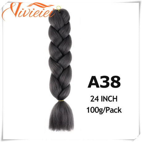 6 Pcs 24” Synthetic Braiding Hair Pink Jumbo Braids Hairstyles Purple Blue Blonde Ombre Hair Extensions For Women 100G/Pack