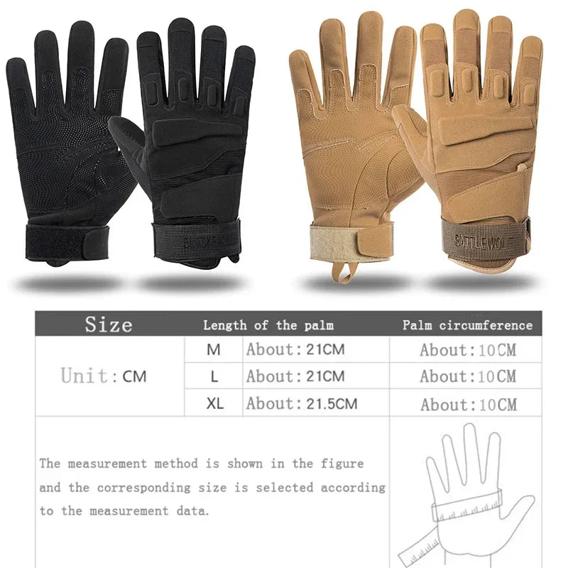 Tactical Military Gloves Protective sports cycling bouldering mountain climbing CS anti-slip wrist protection Full finger gloves