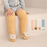 Newborn Baby Socks Cute Bear Socks Infant Kid Cotton Toddlers Leg Warmers Knee Soft Velvet Long Baby Socks for Girls Boy