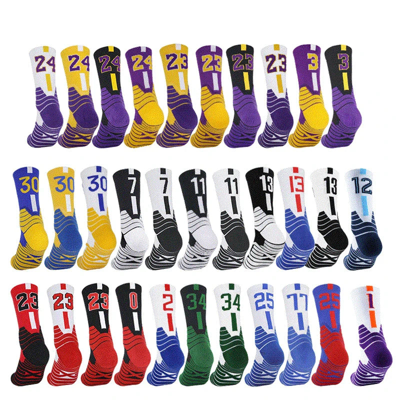 $19.99 5 Pairs Men's Athletic Crew Socks Performance Thick Cushioned Sport Basketball Running Training Compression Sock