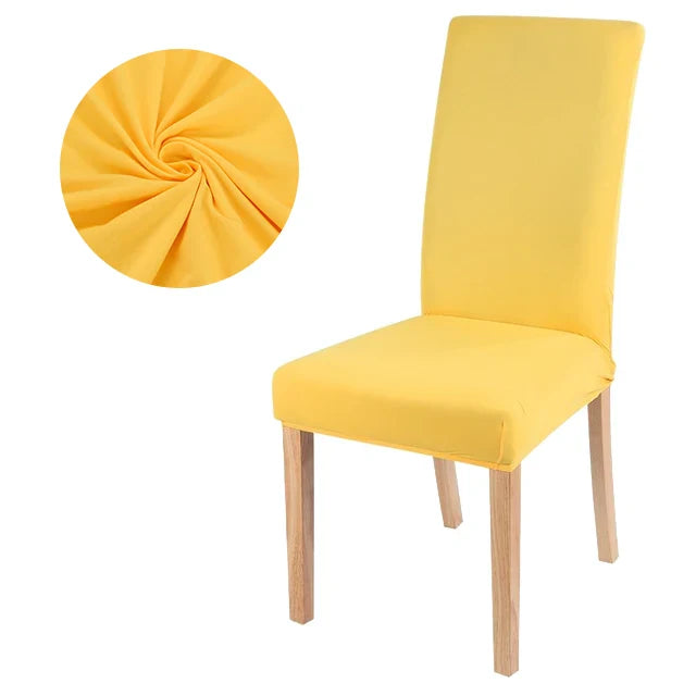 Elastic solid color Chair Cover Home Spandex Stretch Slipcovers Chair Seat Covers For Kitchen Dining Room Wedding Banquet Home