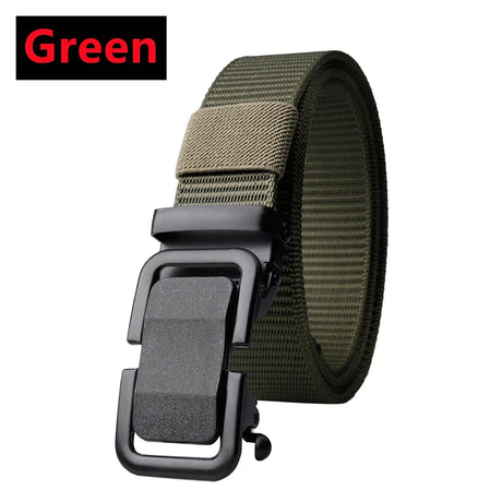 New Nylon Automatic Buckle Men Belt Outdoor Tooling Jeans Solid Color Canvas Waistband High Quality Casual Tactical Belt for Men