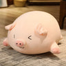 40/50/60/80cm Squish Pig Stuffed Doll Lying Plush Piggy Toy Animal Soft Plushie Pillow Cushion Kids Baby Comforting Gift