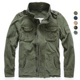 Men  Jacket Men M65 Denim Retro Cargo Jacketes Outdoor Multi Pockets Camo Tops Field Casual Fashion Hiking Coats Uniform