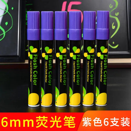 Erasable Chalk Pen Fluorescent Plate LED Electronic Light Emitting Board Whiteboard 8 COLOR Water Billboard Silvery Glass