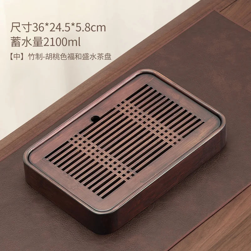 Coffeeware Teaware Tea Tray Portable Plate Vintage Big Wooden Tray Home Kitchen Gadget Plateau En Bois Office Accessories