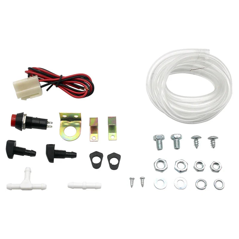 1.5L 12V Universal Windshield Washer Bottle Tank Pump Wiper System Reservoir Kit Jet Switch Clean Tool