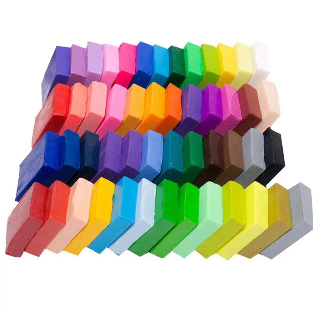 50 Colors Polymer Clay DIY Soft Molding Craft Oven Baking Clay Hand Casting Kit Puzzle Modeling Baby Handprint Slime Slimes Toys