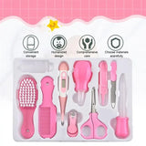 10PCS Baby Nail Trimmer Care Set Kid Hair Health Care Thermometer Grooming Brush Clipper Teether Toothbrush Kit Baby Essentials