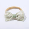 2Pcs Newborn Elastic Hair Bands Lace Bows Soft Headband for Girls Nylon Turban Headwear Baby Hair Accessories