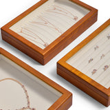 Oirlv Retro Wooden Jewelry Box Ring Necklace Bracelet Display Case Jewelry Case Transparent Jewelry Organizer Case For Women