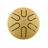 HLURU 3 Inches Steel Tongue Drum 6 Notes Hand Held Ethereal Drum Zen Meditation Tools Spirit Exercise Percussion Instrument Toys