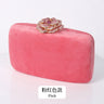 New Winter Velvet Clutch Bag  Diamond Flower Lock Elegant Evening Bag Luxury Designer Purse Wedding Chain Clutch