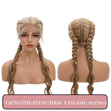 My-Lady Synthetic 27inches Lace Front Hair Wig Black Curly Long For African Woman Afro Frontal Blonde Cornrow Braided Wigs