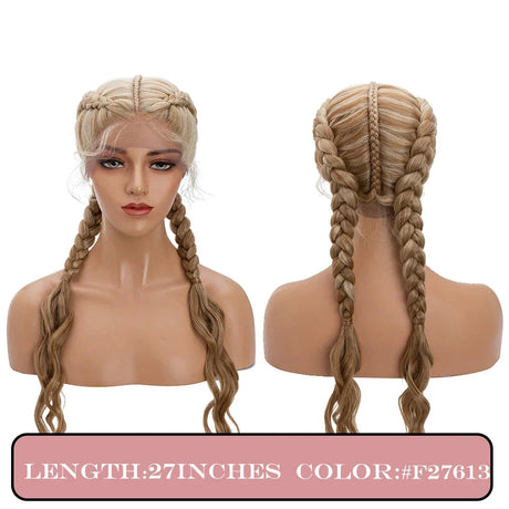 My-Lady Synthetic 27inches Lace Front Hair Wig Black Curly Long For African Woman Afro Frontal Blonde Cornrow Braided Wigs