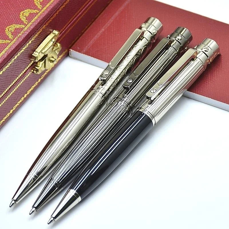 Classic Black Gold Silver Clip Luxury CT Ballpoint Pen Santos Series Ball Pens High Grade Writing Stationery Office Supplies