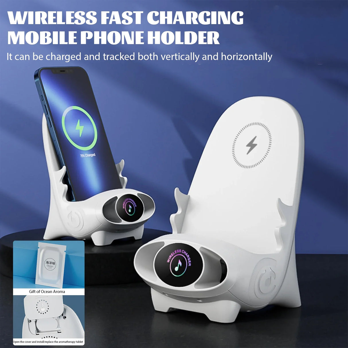 Portable Mini Chair Wireless Charger Chair Shape Charger Stand Fast Charging Desk Mobile Phone Holder Unique Desktop Decoration