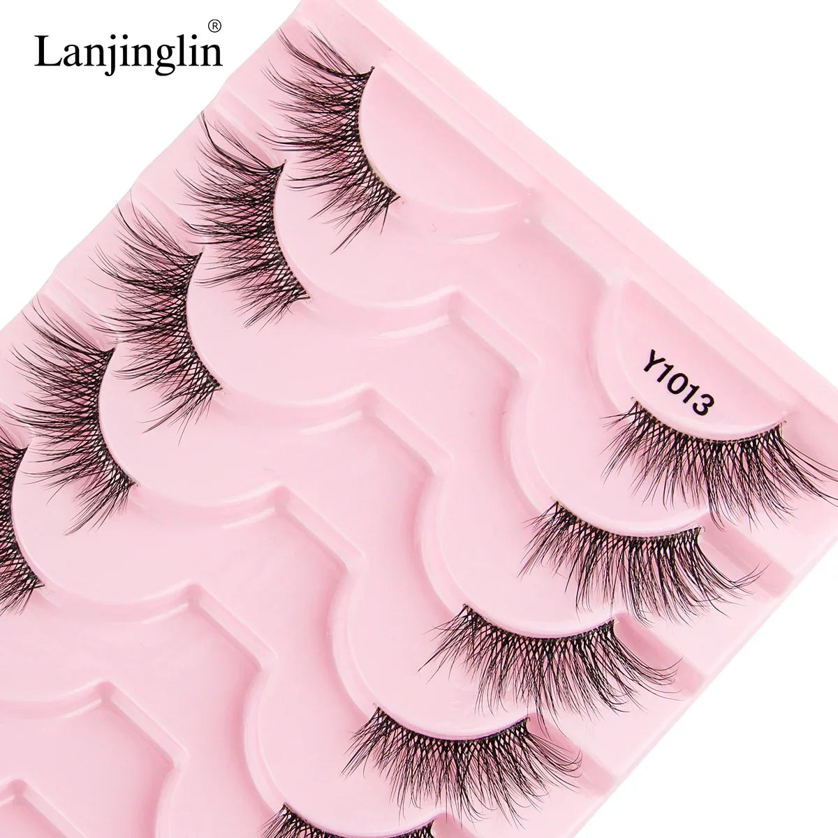 Half Eye Lashes 2/20 Boxes Natural Long Wholesale 3D Mink Lashes Clear Band Eyelash Extensions Makeup Tools Faux Cils maquillaje