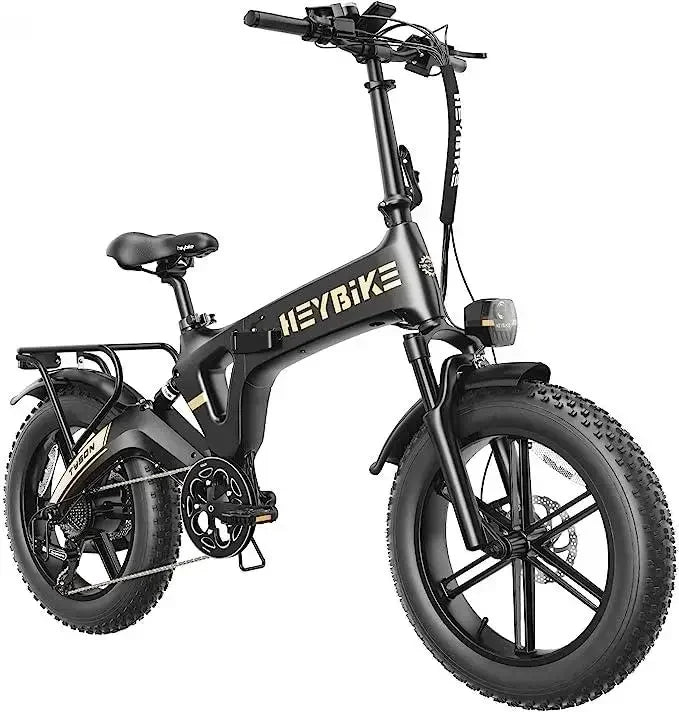 Heybike Tyson Folding Electric Bike for Adults, [Unibody Magnesium Alloy] 750W 28MPH 20''x 4.0 Fat Tire Ebike with 48V 15Ah Remo