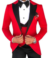 2023 Men 3 Pieces Suits For Men Custom Made Groom Groomsmen Tuxedos Wedding Men Suit Terno Masculino(Jacket+Pant+Vest)