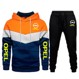 Men's Hoodie Pants Sports Suit OPEL Logo Print Casual Fleece High Quality Unisex Sportswear Jogging Suit Men's 2PCS Set