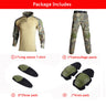 Tactical Camouflage Military Uniform Clothes Suits Men US Army Clothes Airsoft Hunting Suit Combat Shirt + Cargo Pants+4 Pads