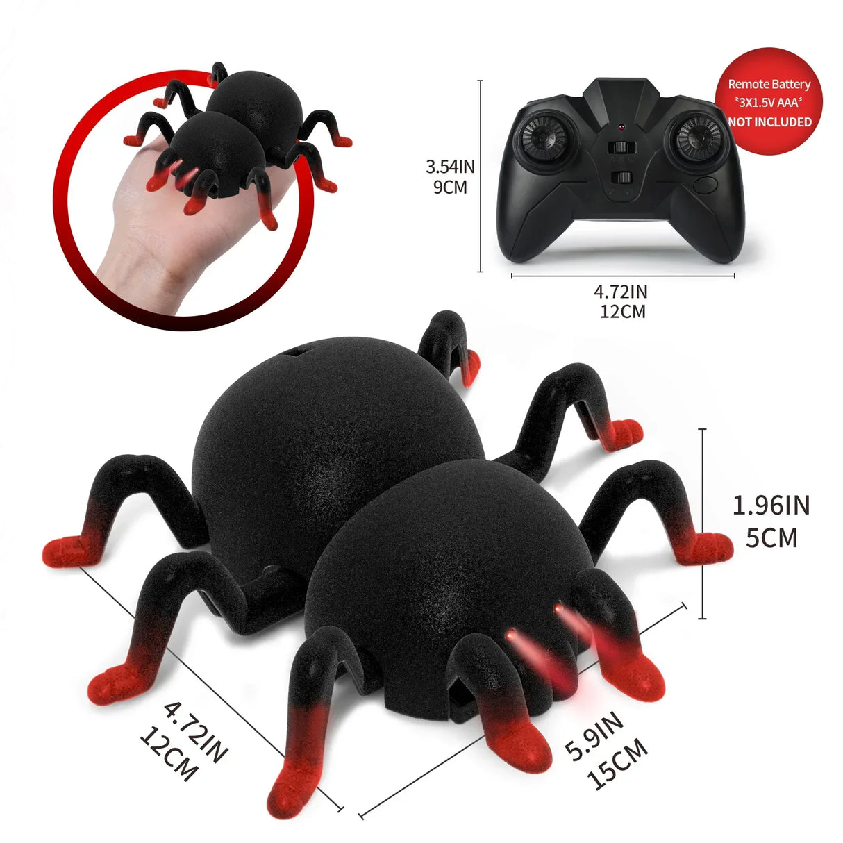 Stunt Wall Climbing Rc Animal Car Remote Control Simulation Spider Horror Halloween Tricky Prank Scary Toy for Kids boy children