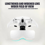 1Set 5 Lens Adjustable False Eyelash Loupe Headband Magnifying Glass Magnifier LED Light Lamp Eyelash Extension Makeup Tools Hot