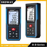 SNDWAY Laser Distance Meter Digital Rangefinder Mini Laser Tape Measure Range Finder Professional M/In/Ft Laser Measuring Meter