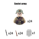 New WW2 Military Building Block Germany US British French Soviet Italian Action Figure Soldier Army Weapon Bricks Kids War Toys