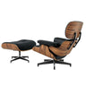 US Inventory Modern Living Room Lounge Chairs Arm Chair with Ottoman Stool Genuine Leather