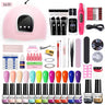 LILYCUTE Manicure Set For Quick Nail Extensions Gel Nail Polish With UV LED Nail Lamp Electric Nail Drill All For Nail Gel Tools