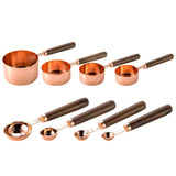 8Pcs Kitchen Baking Tools Stainless Steel Measuring Cups and Spoons Bakeware Measuring Tools & Scales SetWith Wooden Handle