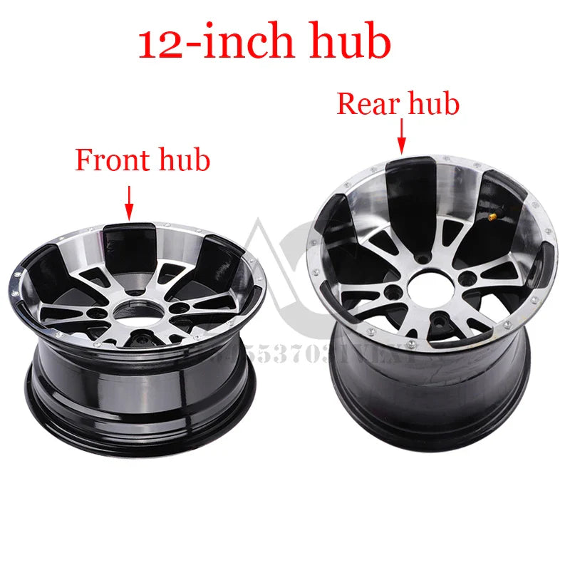 ATV parts 12 inch aluminum alloy front and rear wheels suitable for four-wheel kart UTV all-terrain vehicle 12-inch tires