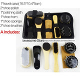 Professional Shoes Care Kit Portable For Boots Sneakers Cleaning Set Polish Brush horn Shine Polishing Tool For Leather Shoes