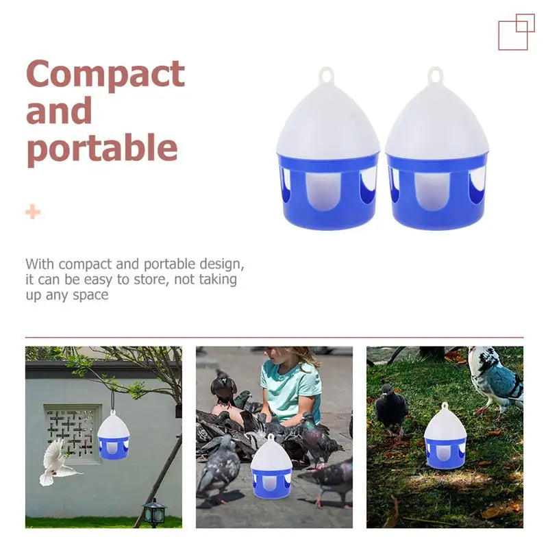 2 Pcs Pigeon Supplies Convenient Bird Water Feeder Supply Cage Feeding Container Dispenser Portable Automatic Bird Feeder Bowl