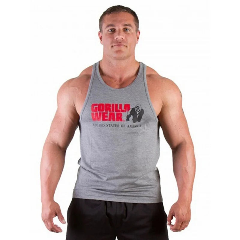 Men's Professional Bodybuilding Singlet Sports Muscle Tank Tops Men Brand Stringers Undershirt Shirt Vest