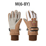 Cute Kids Winter Gloves for Girls Boys Thicken Windproof Children Ski Gloves Snow Sports Child Mittens for Snowboard 4-8Y