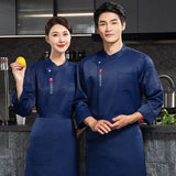 Chef coat long sleeve men chef jacket waiter T-shirt chef uniform restaurant chef coat Bakery Breathable Cooking clothes logo