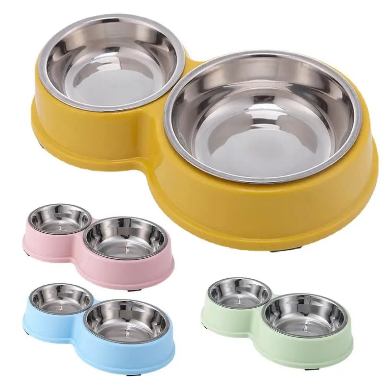 Pet Food Bowls Dog Water Bowl Puppy Feeding Bowls With Detachable Bowls Non Skid Food Bowls Dog Feeding Watering supplies