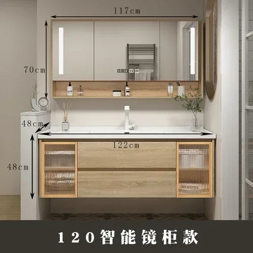 Locker Display Bathroom Cabinet Shelves Toilet Closet Bathroom Cabinet Wooden Washbasin Badezimmer Schrank Home Furniture YQ