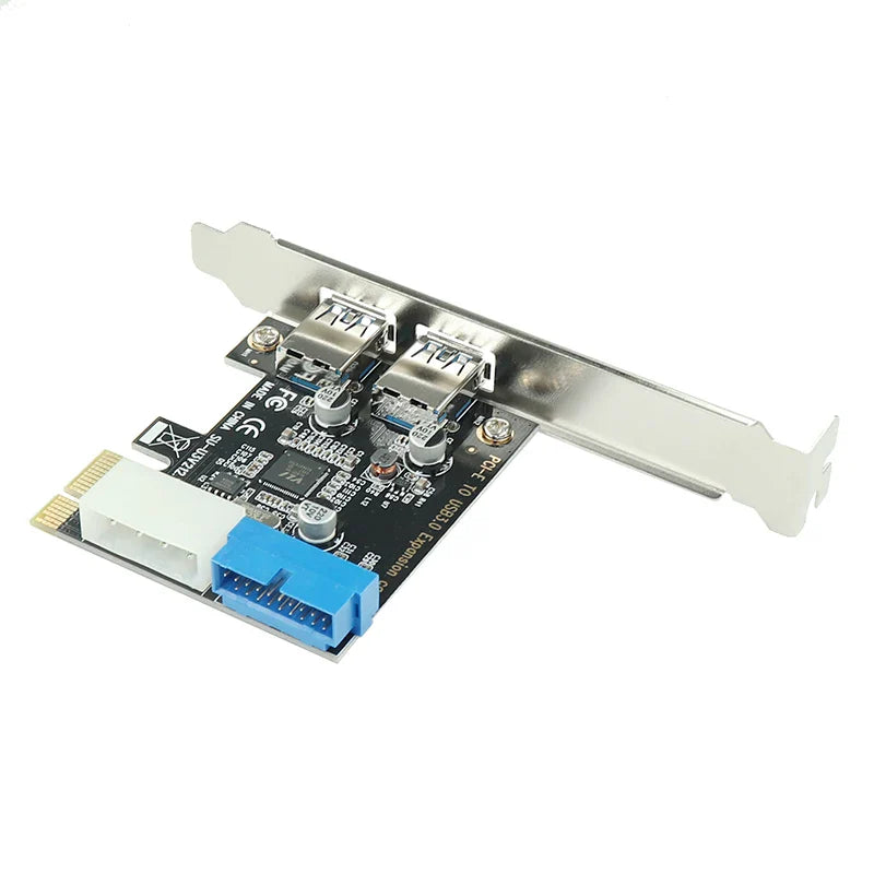 USB 3.0 Pci-e Adapter 2 Port Usb To Pcie Front Panel 20pin 20 Pin USB3.0 Hub PCI Express Controller Card Adapter