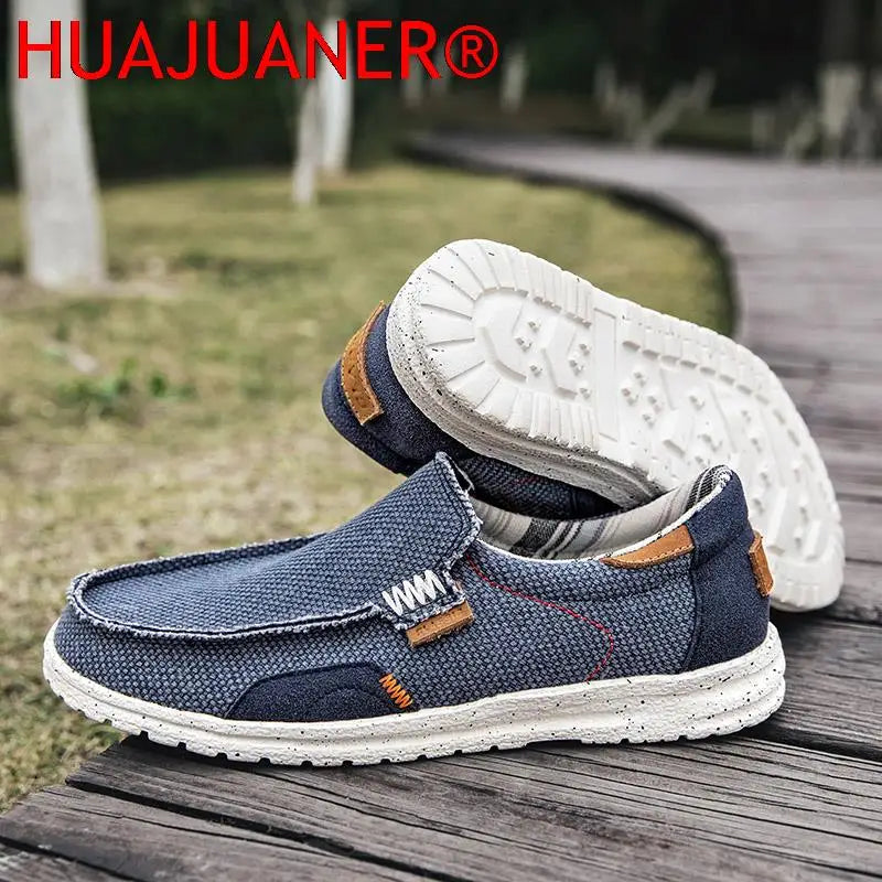 Men Shoes Leisure Walk Men Canvas Shoes Fashion Casual Lightweight Non-slip Loafer Flats Shoes Outdoor Sneakers Vulcanized Shoes