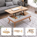 Easy-to-Assembly Center Table With Hidden Storage Compartment Modern Dining Table for Living Room Reception/Home Office Coffee