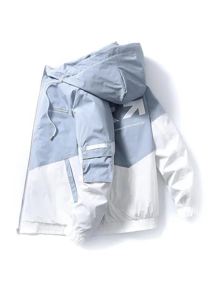 2024 Spring and Autumn New Men's Flight Jacket Casual High Street Hip Hop Top Fashion Vintage Loose Patchwork Shirt Coat