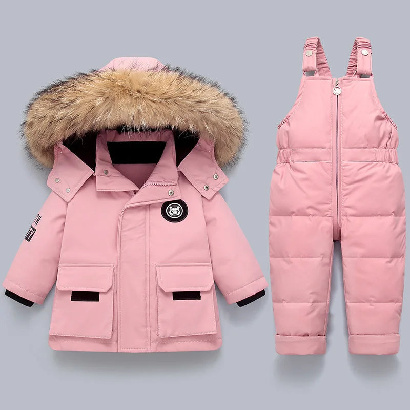 Children Clothing Set Baby Winter Warm Down Jackets parka Boys Thick Jumpsuit Infant overcoat toddler Girl Clothes Kids Snowsuit