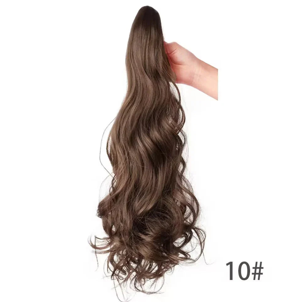 Ponytail Extension Wavy Curly Ponytail Hair Extension Synthetic Hair Extensions Ponytail Drawstring Hairpieces for Women