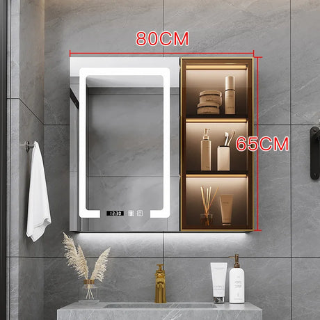 Metal Washbasin Bath Dressing Mirrors Bathroom Cabinet Storage Drawer Display Bath Mirror Wall Shelf Smart demist Room Furniture