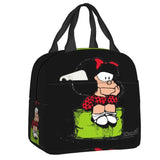 Mafalda Insulated Lunch Bags for Women Argentine Cartoon Quino Comic Portable Cooler Thermal Food Lunch Box Kids School Children